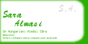 sara almasi business card