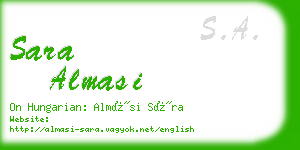 sara almasi business card